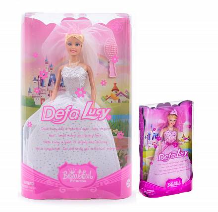 Кукла Defa - Принцесса в свадебном платье с аксессуарами, 28 см 